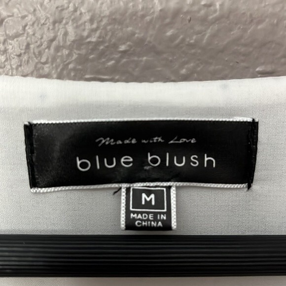 Blue blush pink Lily Medium wrap sundress with side button closure - Picture 7 of 13